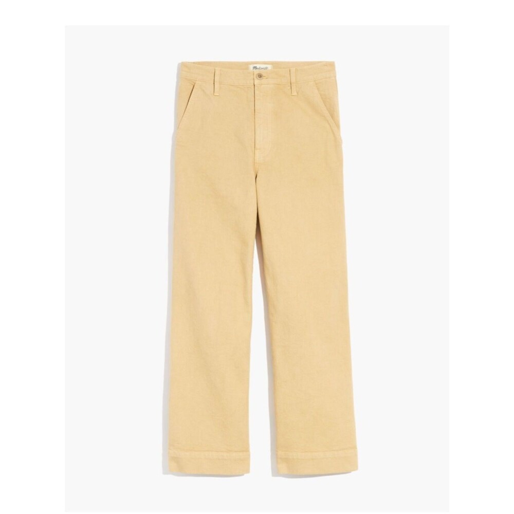 Madewell Wide Leg Pants in Light Tan